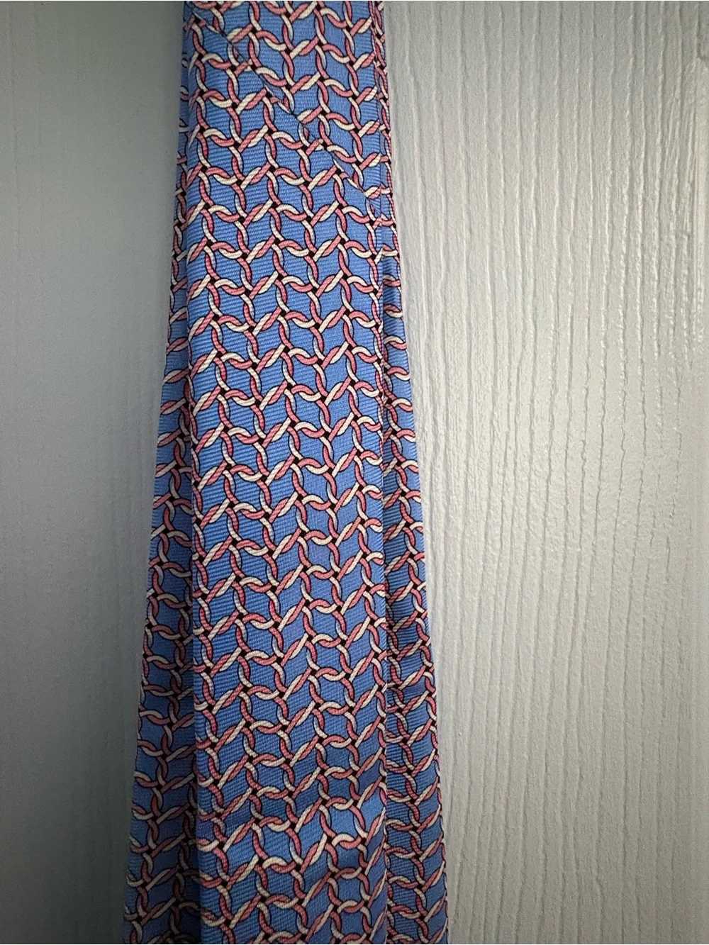 Brooks Brothers Blue and Pink Geometric Silk Tie